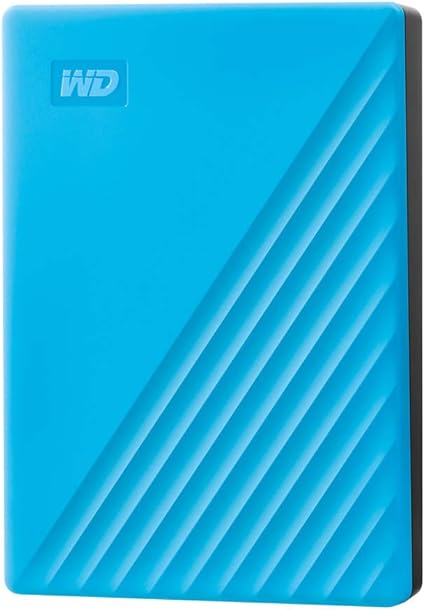 Western Digital 4TB My Passport Portable External Hard Drive HDD, USB 3.0, USB 2.0 Compatible, Blue - WDBPKJ0040BBL-WESN