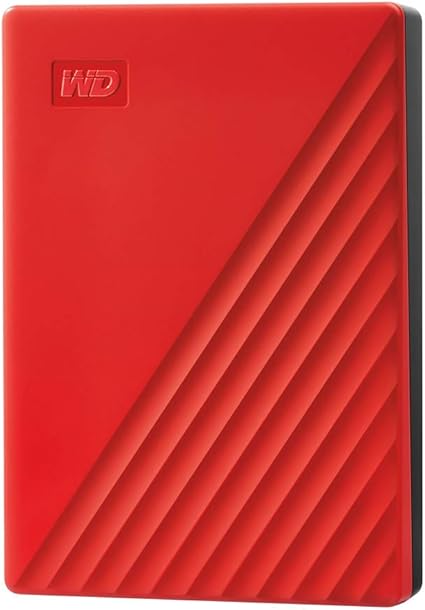Western Digital 4TB My Passport Portable External Hard Drive HDD, USB 3.0, USB 2.0 Compatible, Red - WDBPKJ0040BRD-WESN