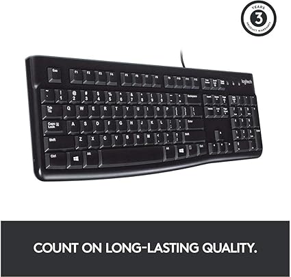 Logitech (920-002478) K120 USB Keyboard Business Comfortable Quiet Typing - Image 2