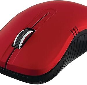 Verbatim Wireless Notebook Optical Mouse, Commuter Series – Matte Red