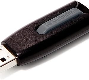 VERBATIM Store 'n' Go V3 32 GB USB 3.0 Flash Drive, Black/Gray 49173
