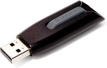 VERBATIM Store 'n' Go V3 32 GB USB 3.0 Flash Drive, Black/Gray 49173