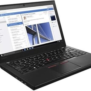 Lenovo ThinkPad X260 Business Laptop -12.5 inch Screen - Intel Core i5 6th Gen - 8GB RAM - 256GB SDD - Windows 10 64 bit-Black French Keyboard(Renewed)