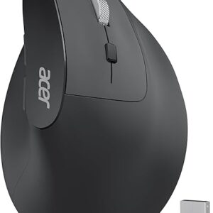 Acer Wireless Mouse Ergonomic, Rechargeable USB C Vertical Mouse 3 Adjustable DPI 1600/1200/1000, Ergo Mice, 2.4GHz Computer Mice with 6 Buttons, USB Receiver for Laptop, PC, iMac, Acer, Desktop