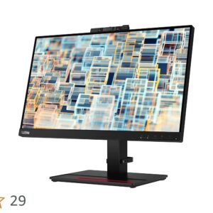 Lenovo ThinkVision T22v-20 22" Class Webcam Full HD LED Monitor - 16:9 - Raven Black